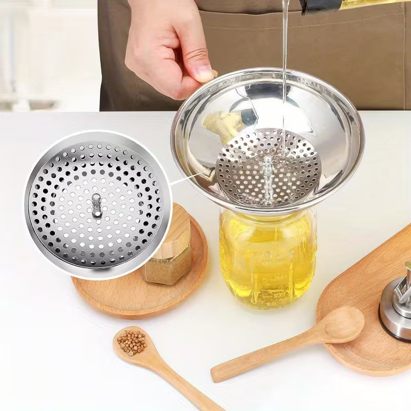 10-Piece Kit! STAINLESS STEEL Filter, Strain & Canning Set - Compact Design for Small Spaces