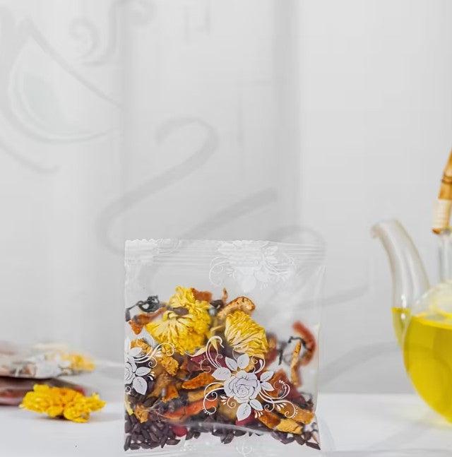 22pc 7-INGREDIENT TEA! Dandelion, Goji Berry, Orange Peel, Chrysanthemum, Cassia Seed (A-1-4)