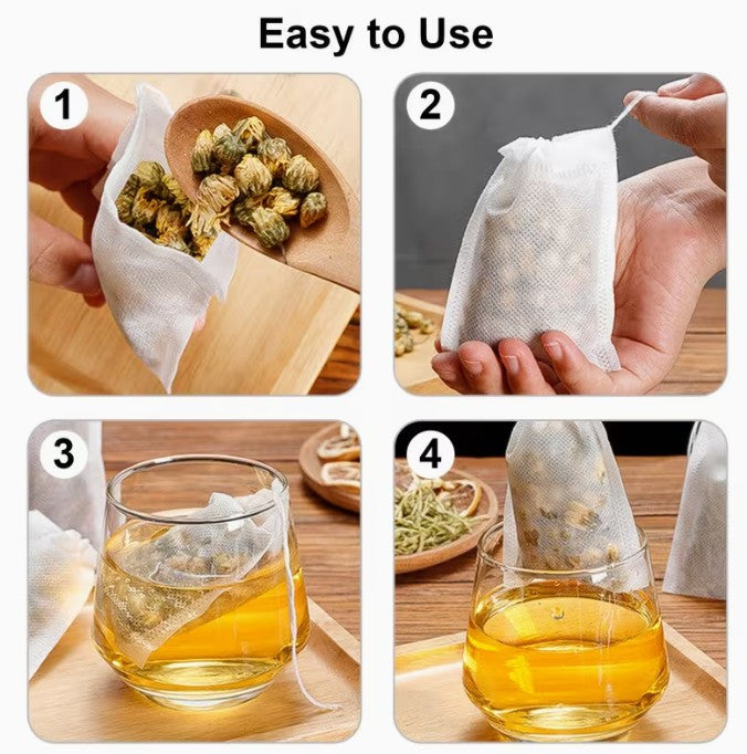 100pc REUSABLE Loose Tea Bags (A-1-4)