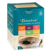 Carob & Chicory Tea Sampler! Caramel Nut, Coconut, Mocha Mint, Red Chai - Caffeine-Free