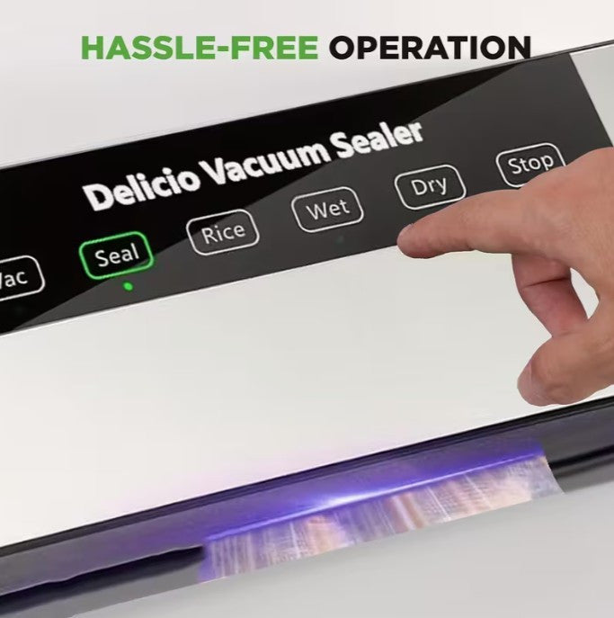 DELICIO Wet & Dry Food Saver Vacuum Sealer + 30 Free Vac Bags (A-1-3)