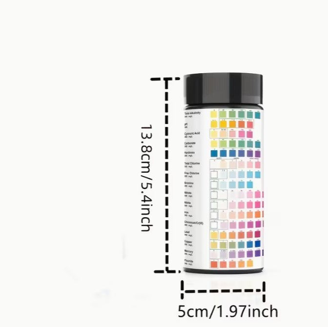 16-in-1 Water Test Strips Kit - Heavy Metals, Fluoride, Mercury, Toxins (50 Strips) (A-1-2)