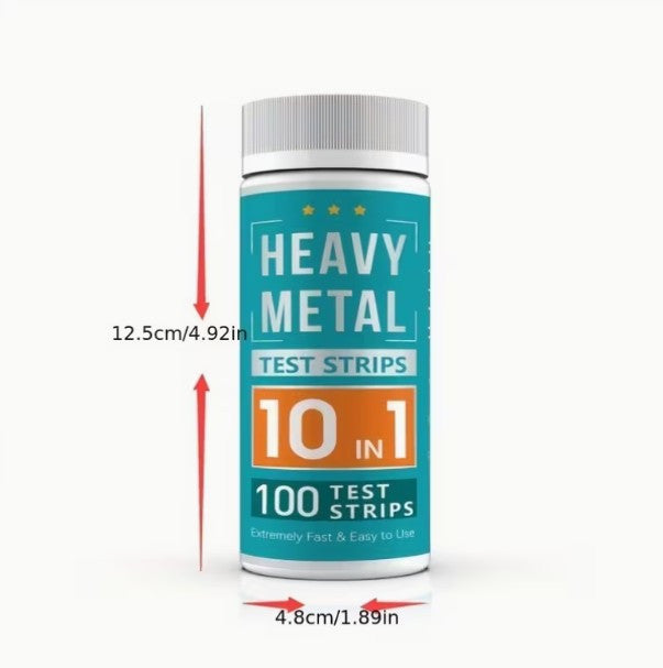 10-in-1 Heavy Metal Water Test Kit (100 strips) (A-2-3)