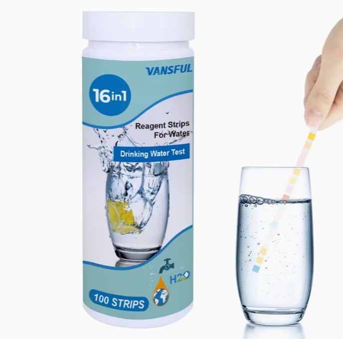 16-in-1 Water Test Strips Kit - Heavy Metals, Fluoride, Mercury, Toxins (50 Strips) (A-1-2)